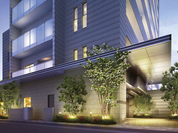 Shared facilities.  [Entrance Rendering] Of us greeted the, Elegant stance. Impress of the, Beauty of appearance. One step secluded location from the main road, Draw a life of peace.