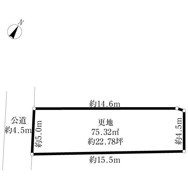 Compartment figure. Land price 29,800,000 yen, Land area 75.32 sq m