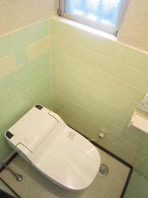 Toilet. It has a window