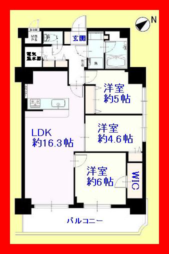 Floor plan. 3LDK, Price 27.5 million yen, Occupied area 71.25 sq m , Balcony area 6.85 sq m Pet Friendly corner room