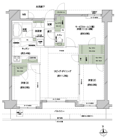 Floor: 3LDK + 3WIC + SIC, the occupied area: 72.73 sq m, Price: 36,600,000 yen ・ 37,200,000 yen, now on sale