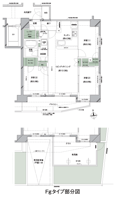 Floor: 3LDK + 3WIC + SIC, the occupied area: 71.62 sq m, price: 38 million yen, currently on sale