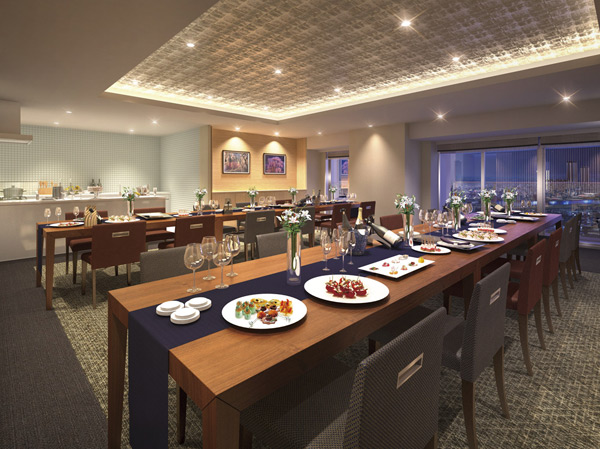 Shared facilities.  [Party lounge] Party lounge adjacent to the Sky Lounge. With a beautiful and functional open kitchen, Social gathering between the home party and live better of inviting important people, You can variously employ such as cooking classes. (Rendering)