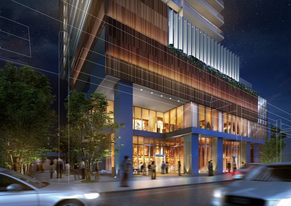 Flower Road side ・ Commercial facility entrance Rendering CG