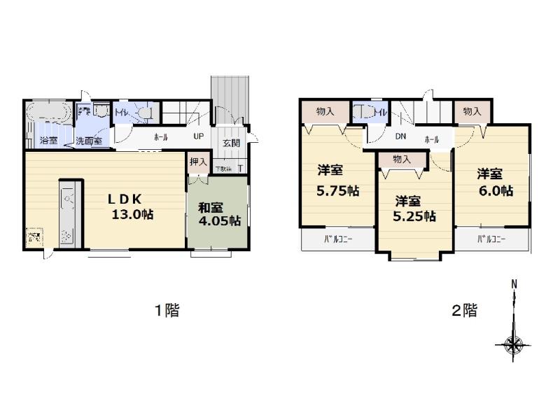 Floor plan. 42,300,000 yen, 4LDK, Land area 87.54 sq m , Livable building area 81.97 sq m, Life easy floor plan