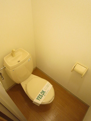 Toilet. With the top shelf