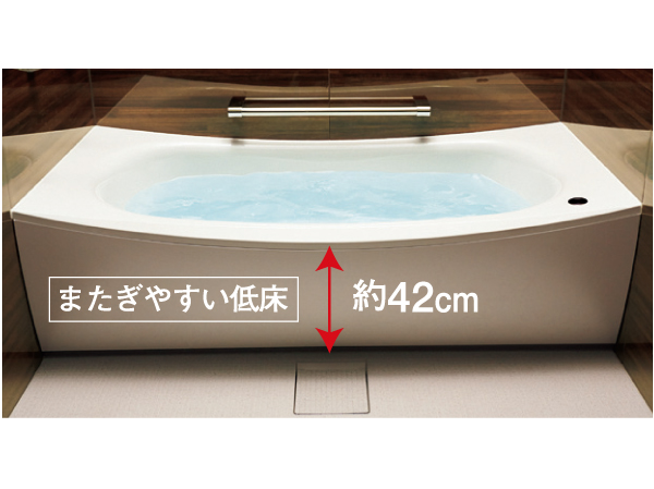 Bathing-wash room.  [Cradle bathtub] And the beauty of the entire space to bring the unity of the instrument level, It provides a comfortable and safe bath time in the "comfort" feel in the whole body from the time you touch the body.