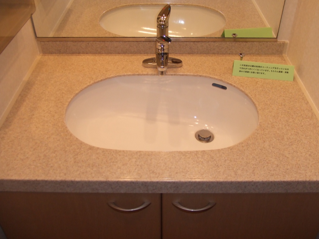 Washroom. Stylish bathroom vanity