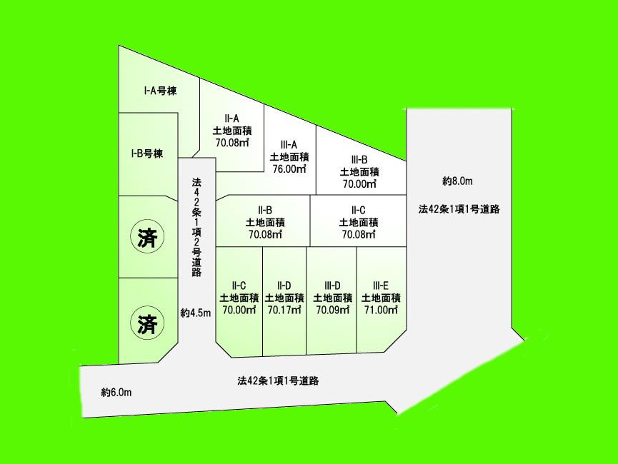 Compartment figure. Land price 34,800,000 yen, Land area 70.17 sq m II-D Sales only