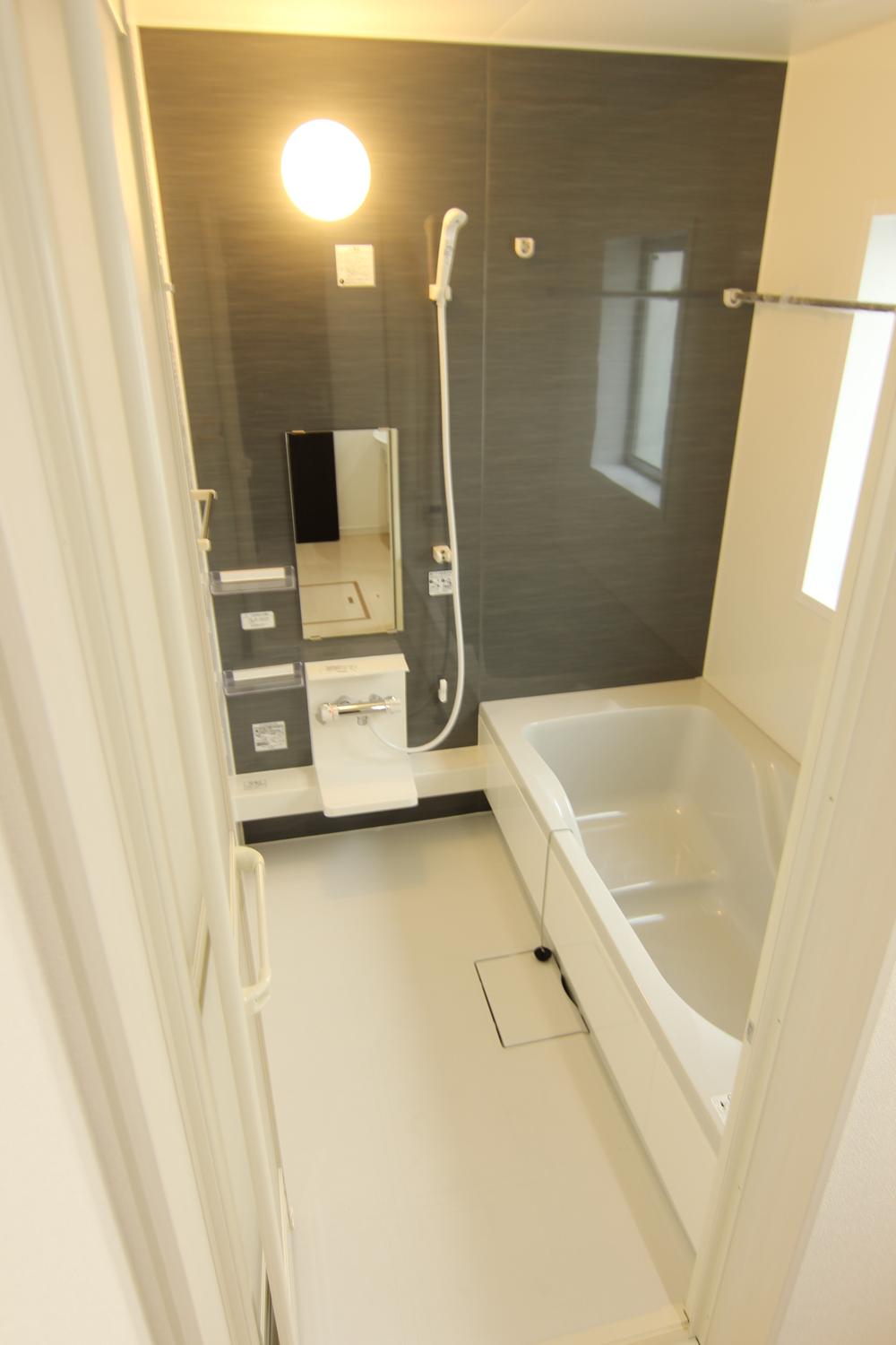 Bathroom. It is light and airy because there is a window in one tsubo type.