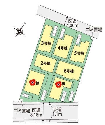 The entire compartment Figure. 3-chome compartment Figure this one color