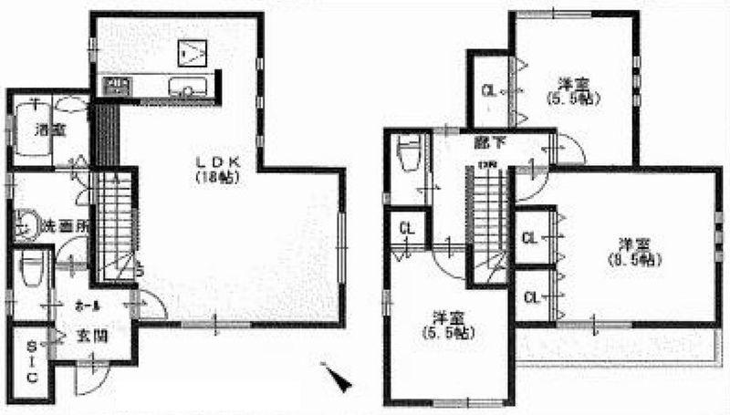 Floor plan. 36,900,000 yen, 3LDK, Land area 100.16 sq m , Building area 92 sq m LDK is spacious 18 Pledge 3LDK the children's room can also ensure