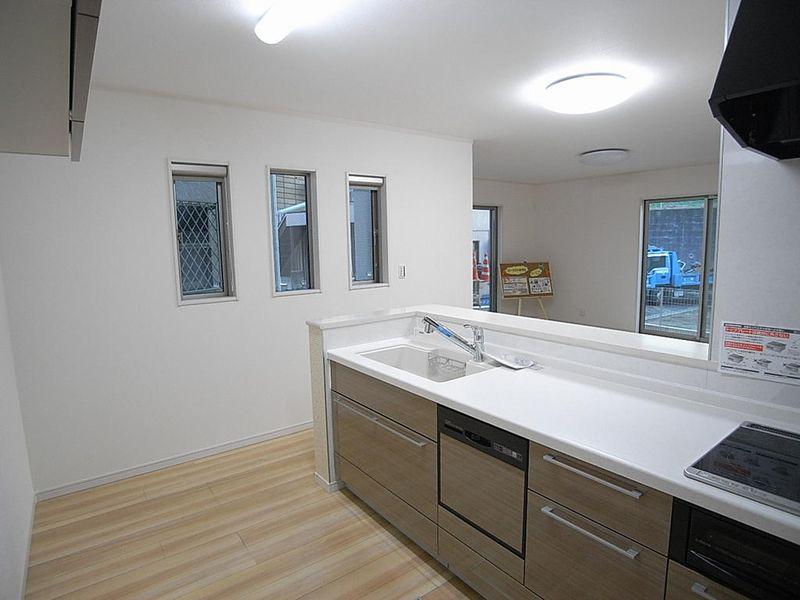 Kitchen. Popular system kitchen is easy also cleaning after cooking with IH