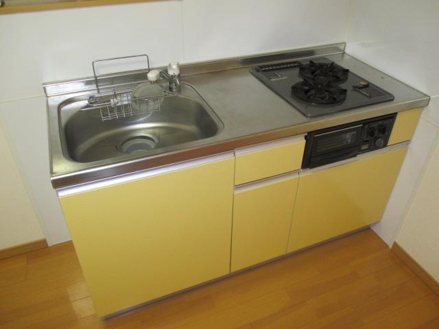 Kitchen. System kitchen gas two-burner with grill