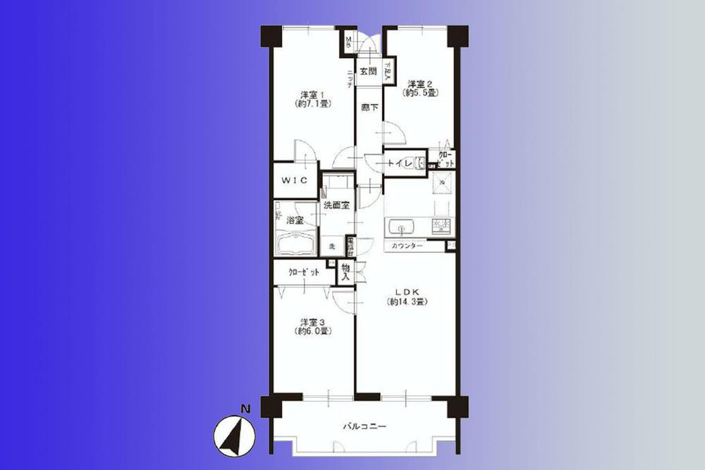 Floor plan. 3LDK, Price 31,900,000 yen, Occupied area 70.36 sq m , Balcony area 10.44 sq m   [Southeast ・ Yang per good! ] This room with a high-grade furniture.