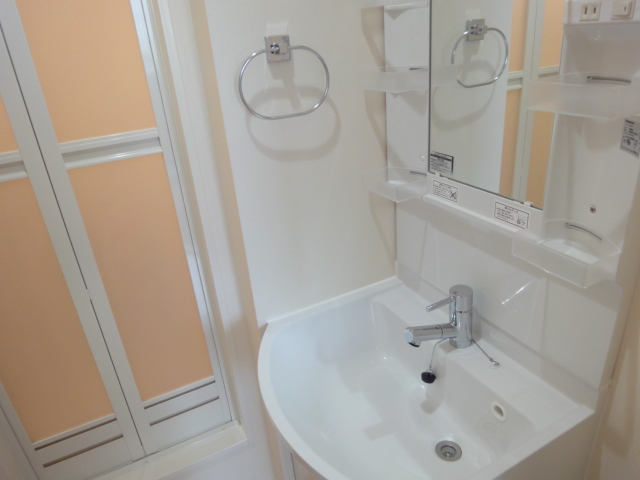 Washroom. Shower specification washbasin