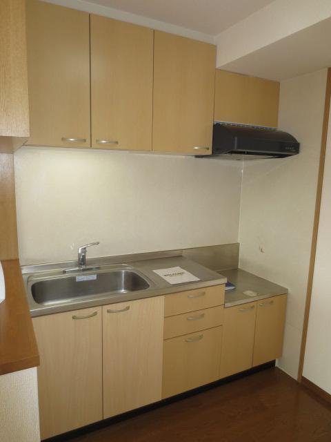 Kitchen. Two-burner gas stove can be installed