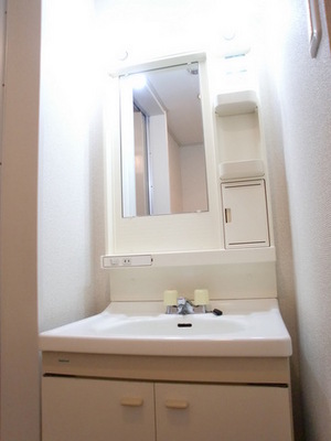 Washroom. Photo is inverted type