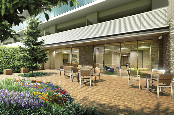 Pleasant terrace overlooking the season terrace (Rendering) season Forest