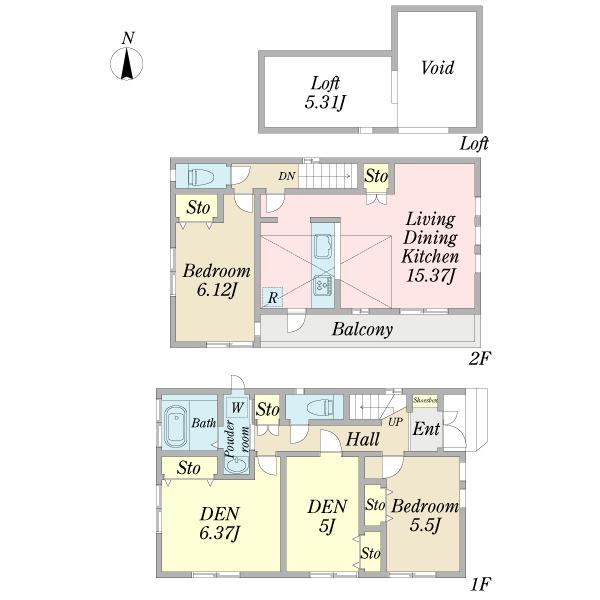 Floor plan. 41,800,000 yen, 4LDK, Land area 82.77 sq m , Building area 89.84 sq m