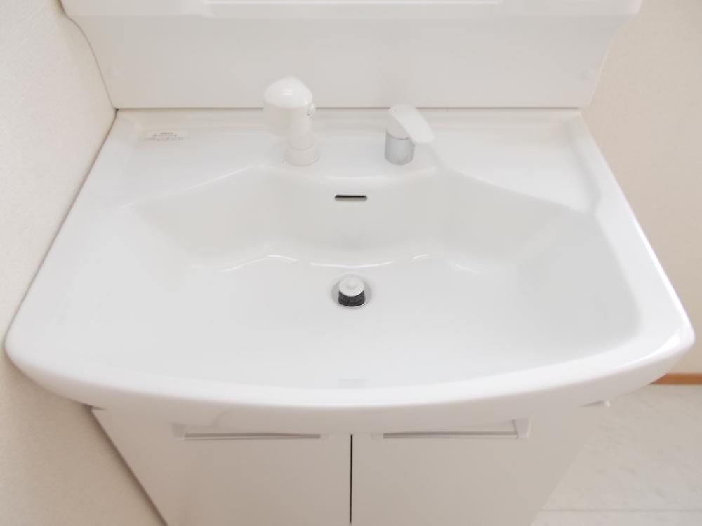 Wash basin, toilet. Women happy shampoo dresser morning of shampoo also is leave