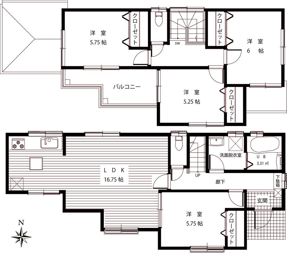 Floor plan. Thousand Shinkawa cherry cherry-blossom viewing can enjoy in the spring