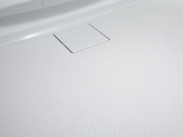 Bathing-wash room.  [Karari floor] By along the engraved pattern on the floor to guide the flow of water, Easy to dry, Slip, It has adopted a Karari floor that were considered to safety.