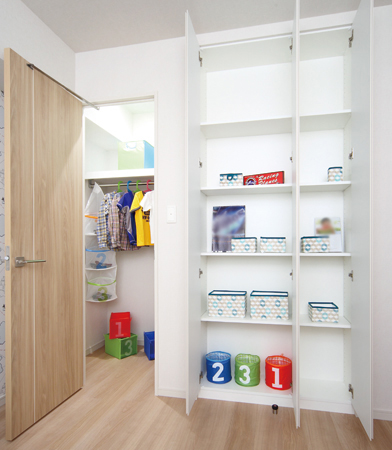 Receipt.  [Western-style housing] Breadth of storage also can afford, Collection rate is the largest 10.79% (D type). (Photo model Room C type ・ Western-style housing)