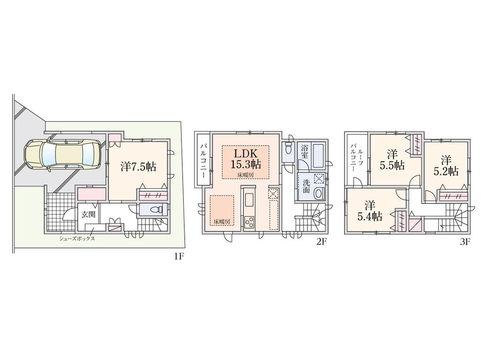 Floor plan. 48,800,000 yen, 4LDK, Land area 70.59 sq m , Building area 118.81 sq m