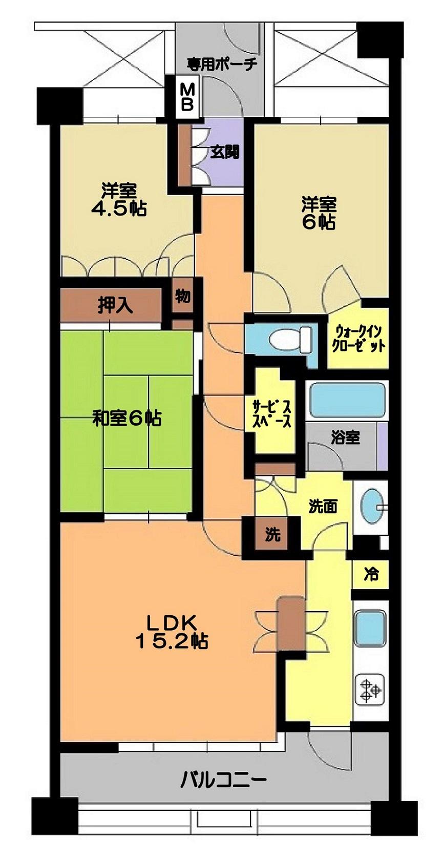 Floor plan. 3LDK + S (storeroom), Price 35,800,000 yen, Occupied area 74.26 sq m , It is often 3LDK balcony area 10.13 sq m storage space