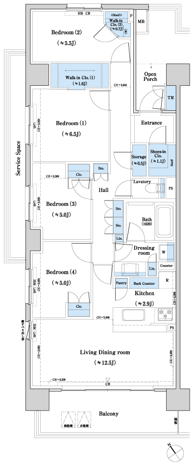 Floor: 4LD ・ K + 2WIC + SIC + ST + TR, the occupied area: 94.01 sq m, Price: TBD