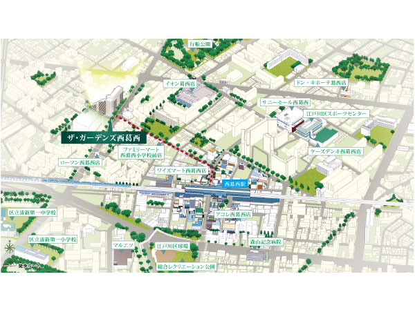 Around illustrations map ※ Which was raised drawn based on map or the like, Slightly different from the actual ones.