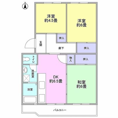 Floor plan. 3DK type