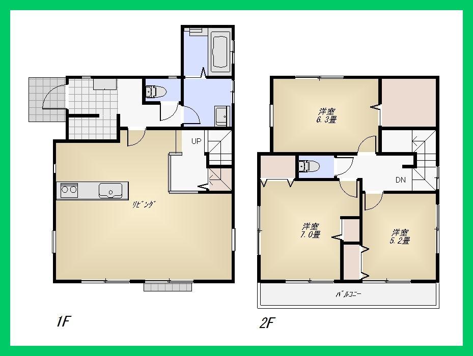 Floor plan. 43,800,000 yen, 3LDK, Land area 122.46 sq m , Building area 92.53 sq m