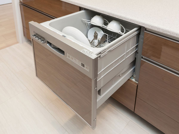 Kitchen.  [Dishwasher] I scoured a lot of dishes at once, You can save water to a greater extent than handwashing.