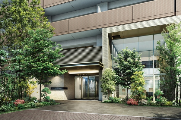 Other. For us gracefully welcomed those who live is planting and large windows that decorate the entrance Rendering four seasons