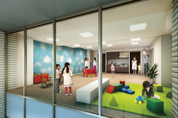 Other. A common room that can be used as a multi-purpose room, "Hills studio" Rendering party room and a children's room. We have established a kitchen and Bonerundo's playground equipment