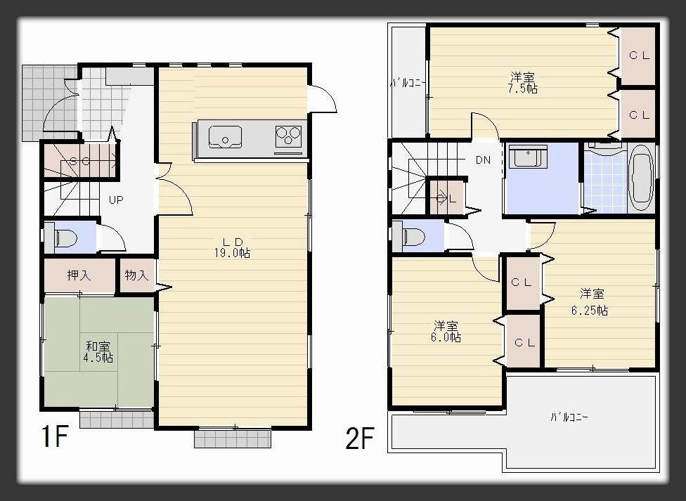 Floor plan. 47,800,000 yen, 4LDK, Land area 148.17 sq m , Building area 102.96 sq m