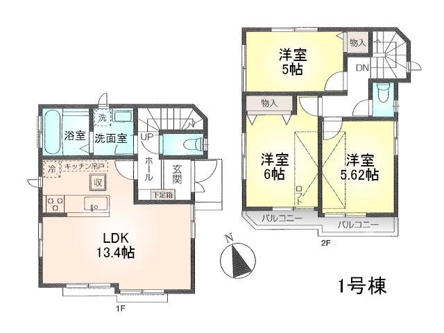 Floor plan. 39,800,000 yen, 3LDK, Land area 90.5 sq m , Building area 72.24 sq m