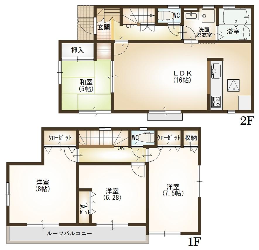 Floor plan. 40,800,000 yen, 4LDK, Land area 114.63 sq m , Building area 99.37 sq m
