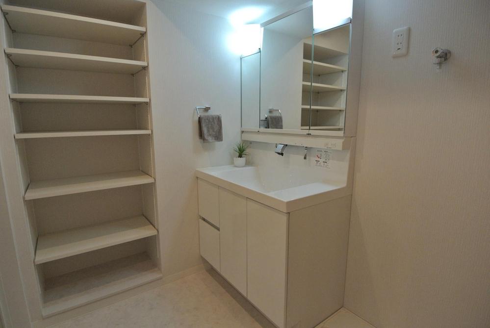 Wash basin, toilet. Interior