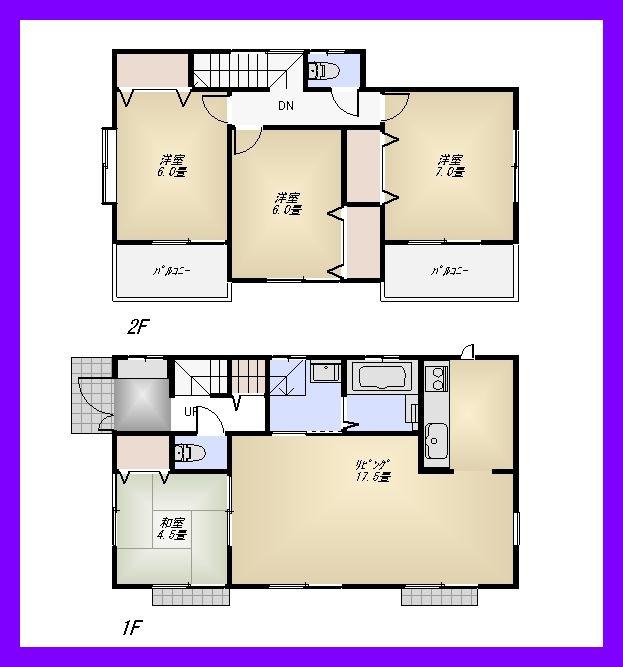 Floor plan. (4 Building), Price 40,800,000 yen, 4LDK, Land area 110.34 sq m , Building area 95.64 sq m