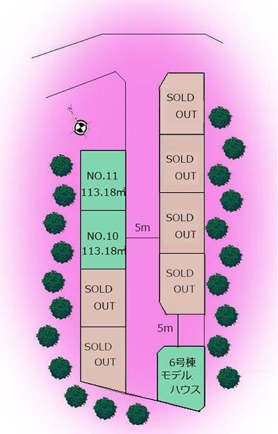 The entire compartment Figure. Building free plan Building conditional sales locations All 9 compartment birth! ! South ・ Please have a look at one time is a living environment rich location to spread the field is on the east side. 