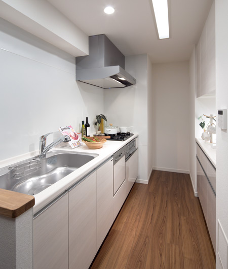 Kitchen.  [kitchen] Kitchen to talk about the quality of the dwelling. In addition to the superior functionality and easy-to-use flow line, It was also conscious design and texture from the perspective of "beautiful dwelling".