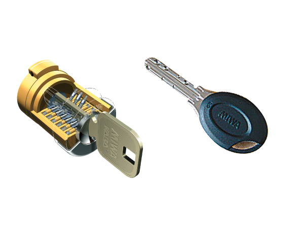 Security.  [Dimple cylinder key] Excellent in crime prevention, Effective as picking measures. Key, Operation since the insertion direction free reversible is also very smooth. (Conceptual diagram ・ Same specifications)