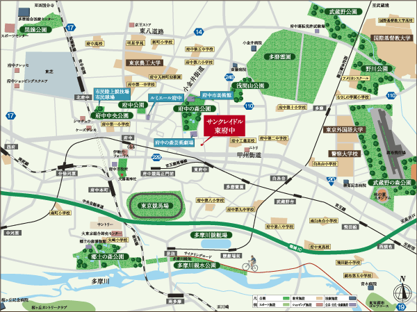 Surrounding environment. Local peripheral guide map