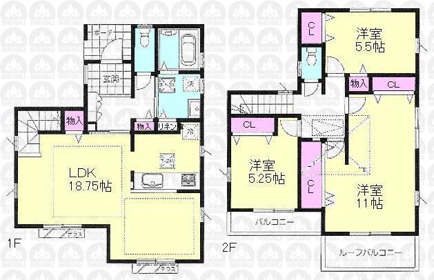 Floor plan. Keio Line "Nakagawara" station 14 mins