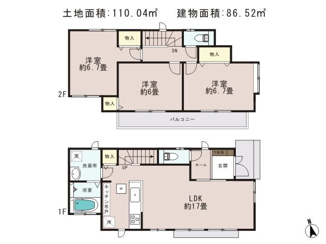 Floor plan. Nice house of strong Iida to earthquake
