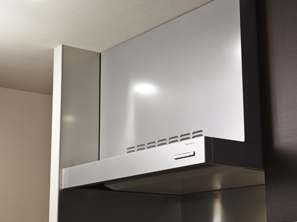 Kitchen.  [Rectification Backed range hood] It has adopted the excellent rectification Backed range hood to the suction force. Quickly exhaust the smoke and smell in the powerful ventilation. It is easy to clean.