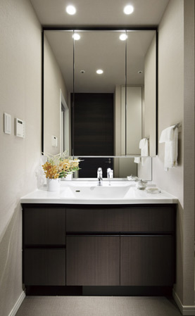 Bathing-wash room.  [Powder Room] Powder room that sticks to the design.